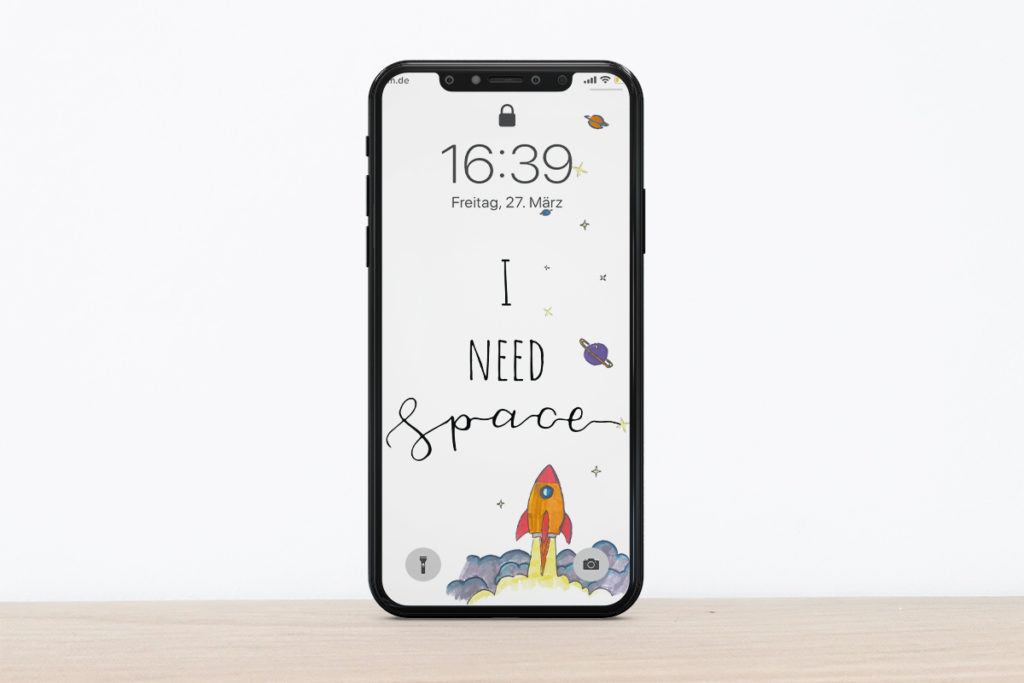 i need space iphone mockup
